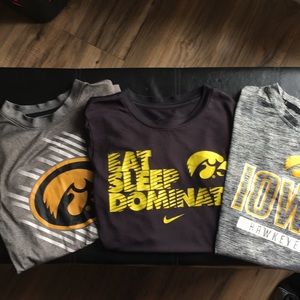 3 short sleeve medium Iowa Hawkeye shirts